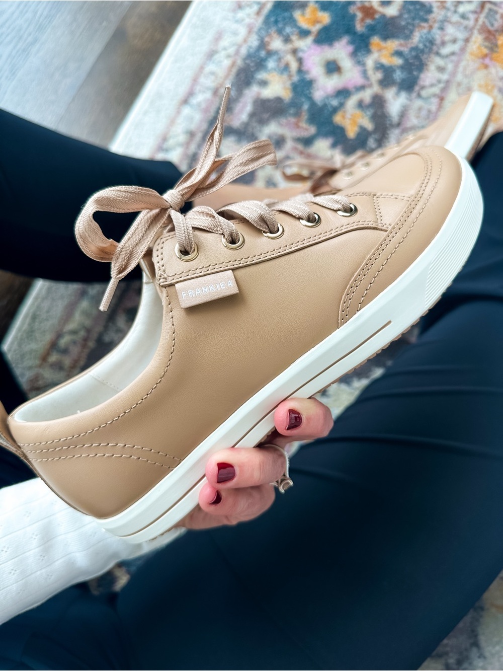 Frankie 4 Ellie V Tan Leather Sneaker